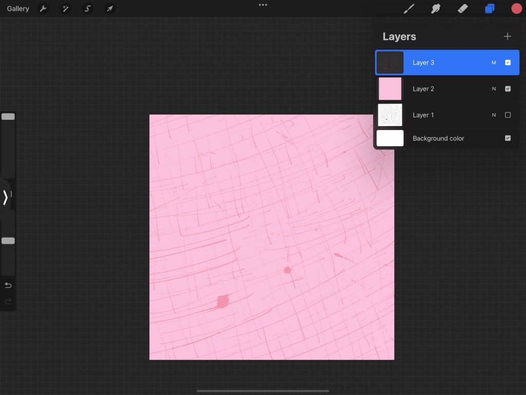scribble texture on pink background