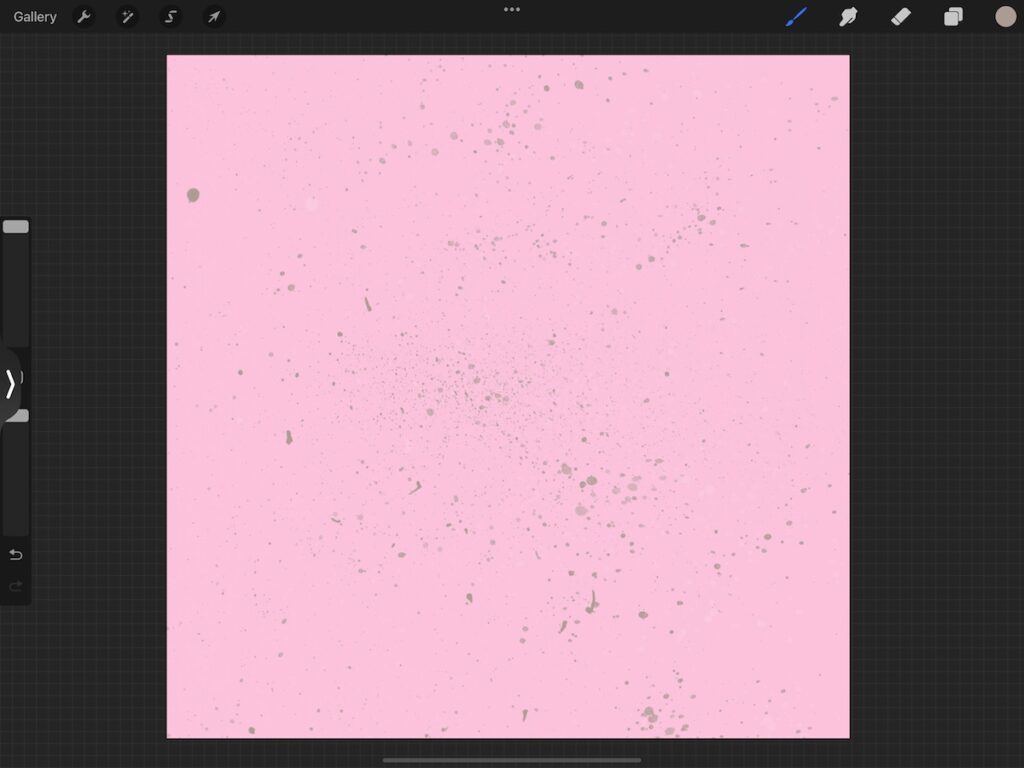 splatter texture on pink background