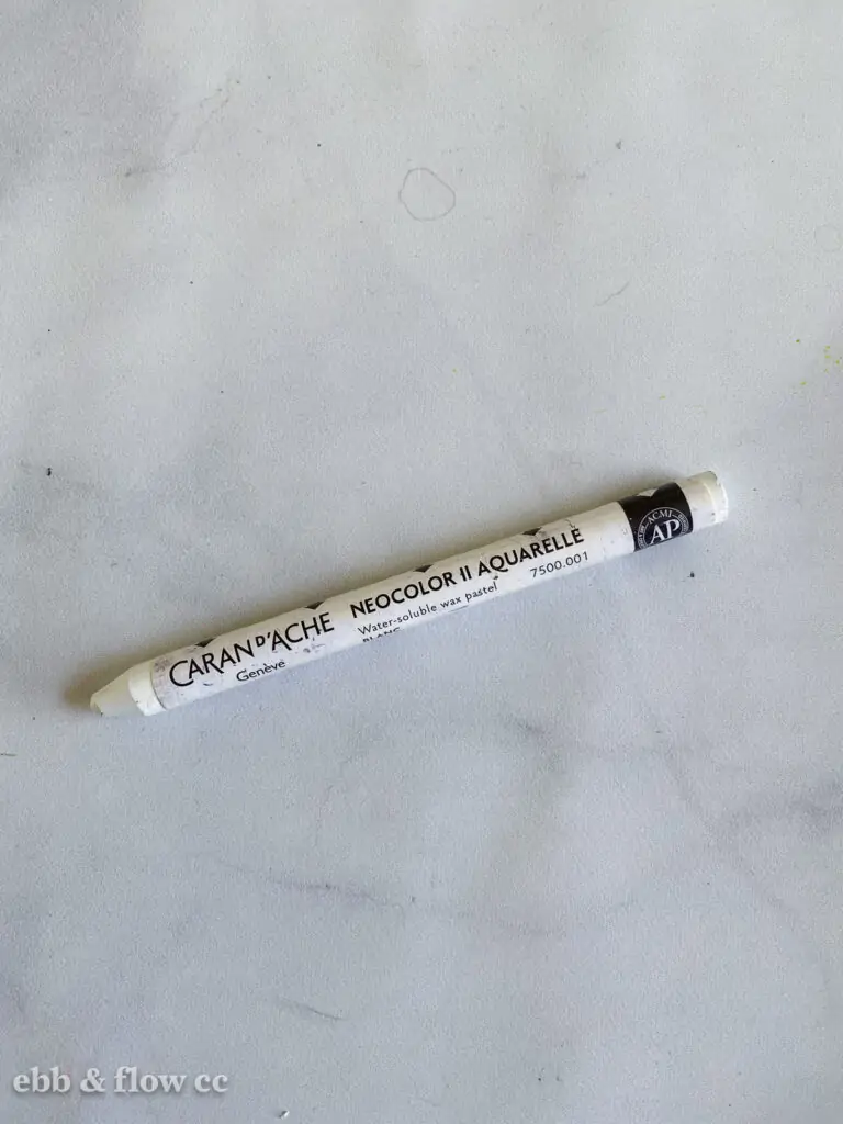 neocolor II crayon in white