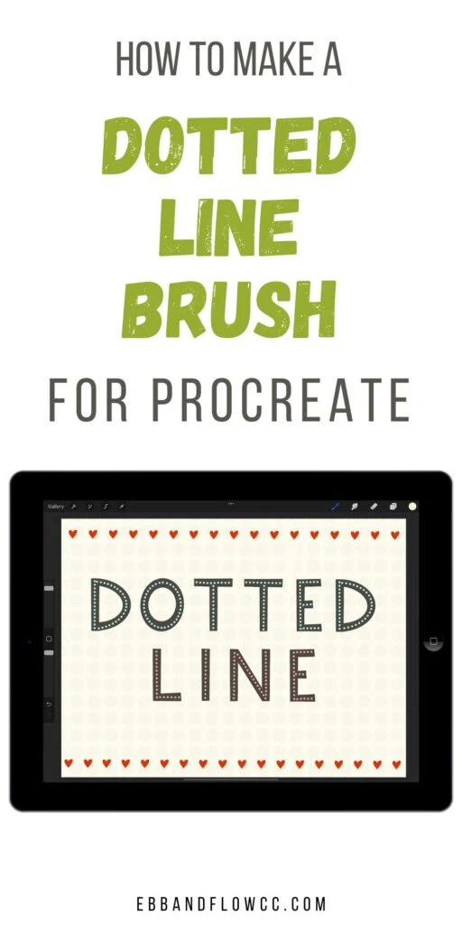 iPad with hand-lettered "dotted line"