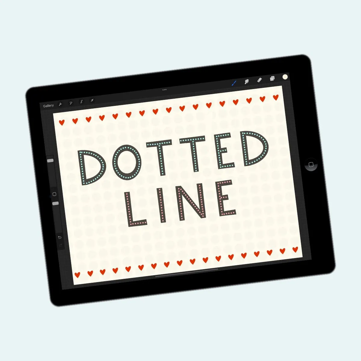 How to Make a Dotted Line Brush for Procreate