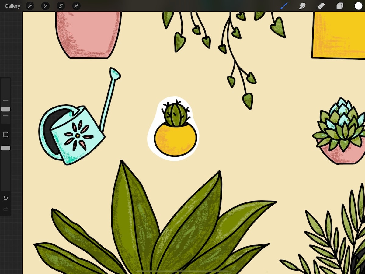 making stickers in Procreate 