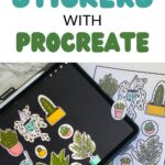 ipad with plant sticker art