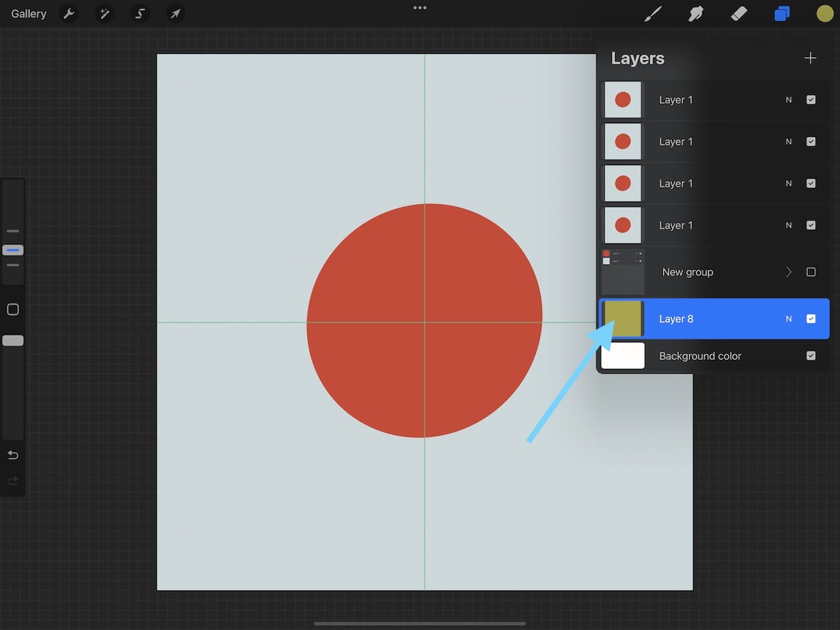 making layer beneath layers for patterns