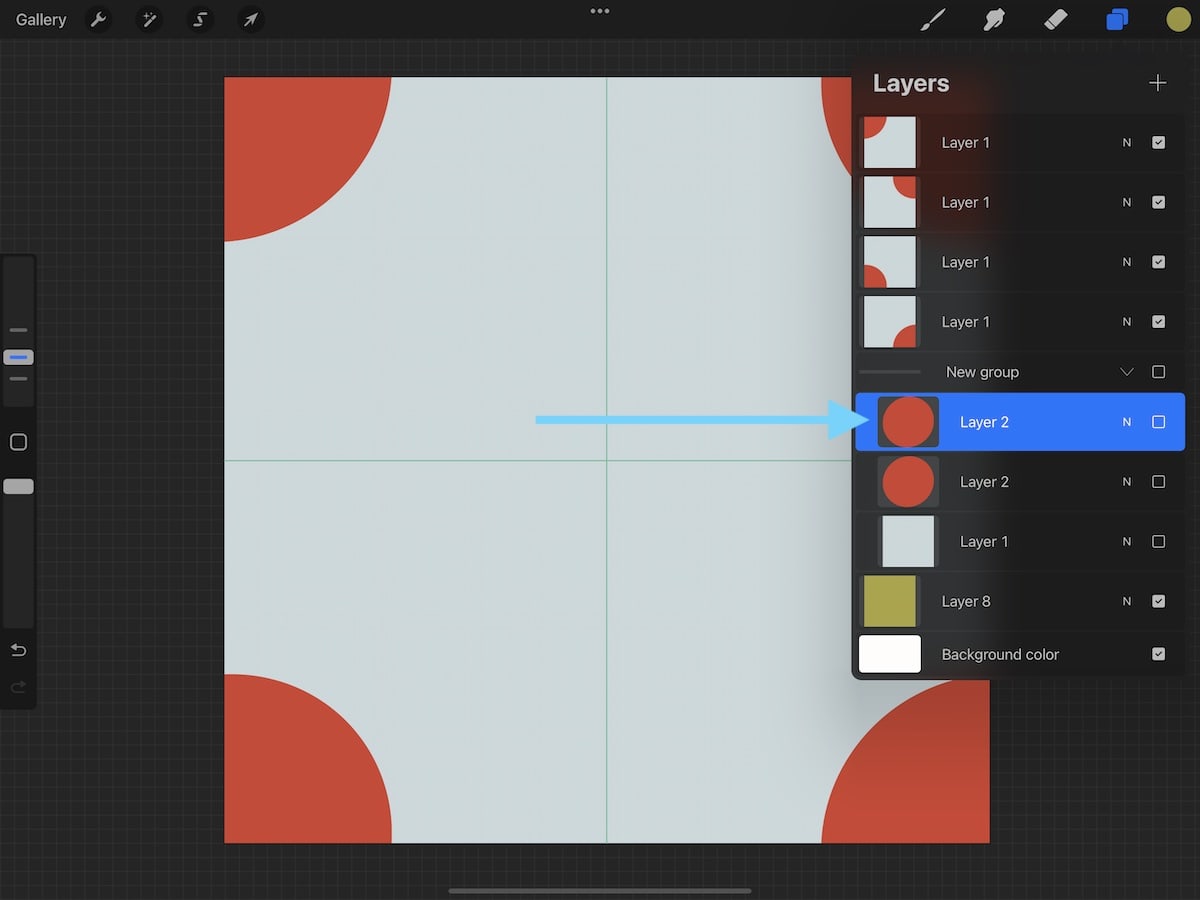 duplicating circle for pattern