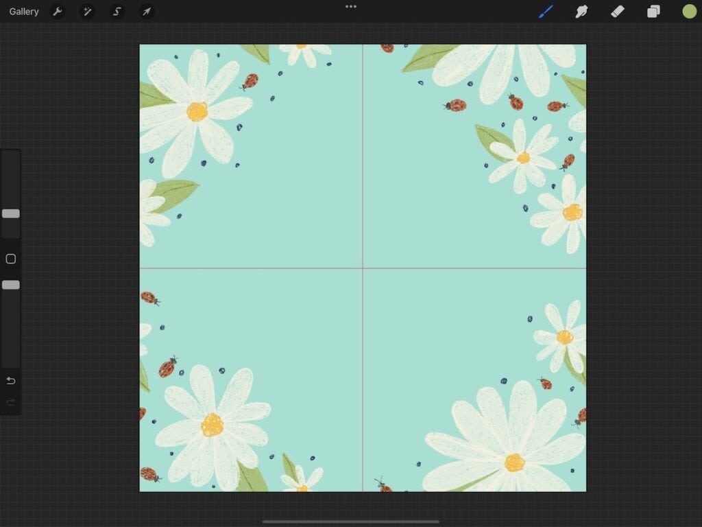 making floral scatter pattern