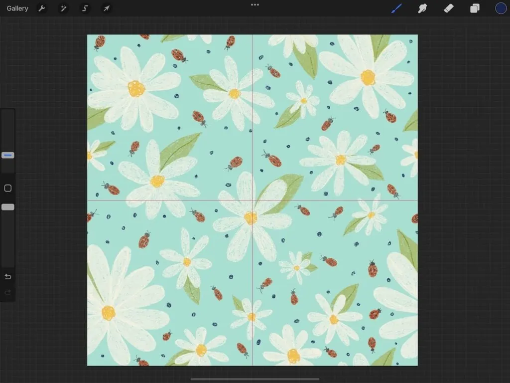 daisy pattern in procreate