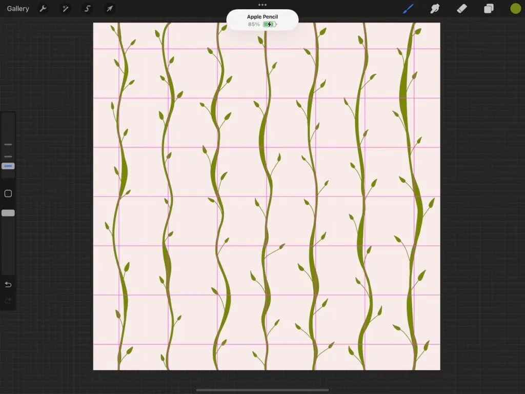 floral pattern in procreate