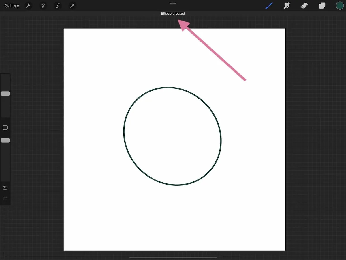 drawing circle in Procreate