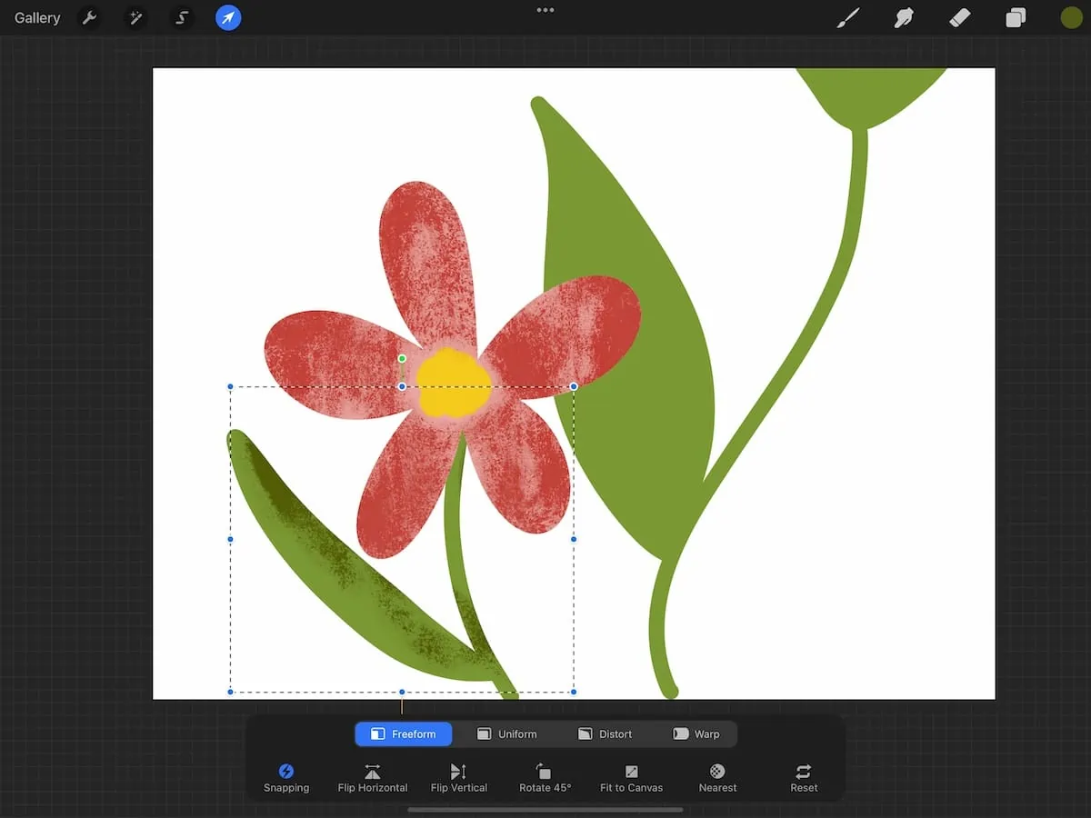 moving clipping mask in procreate