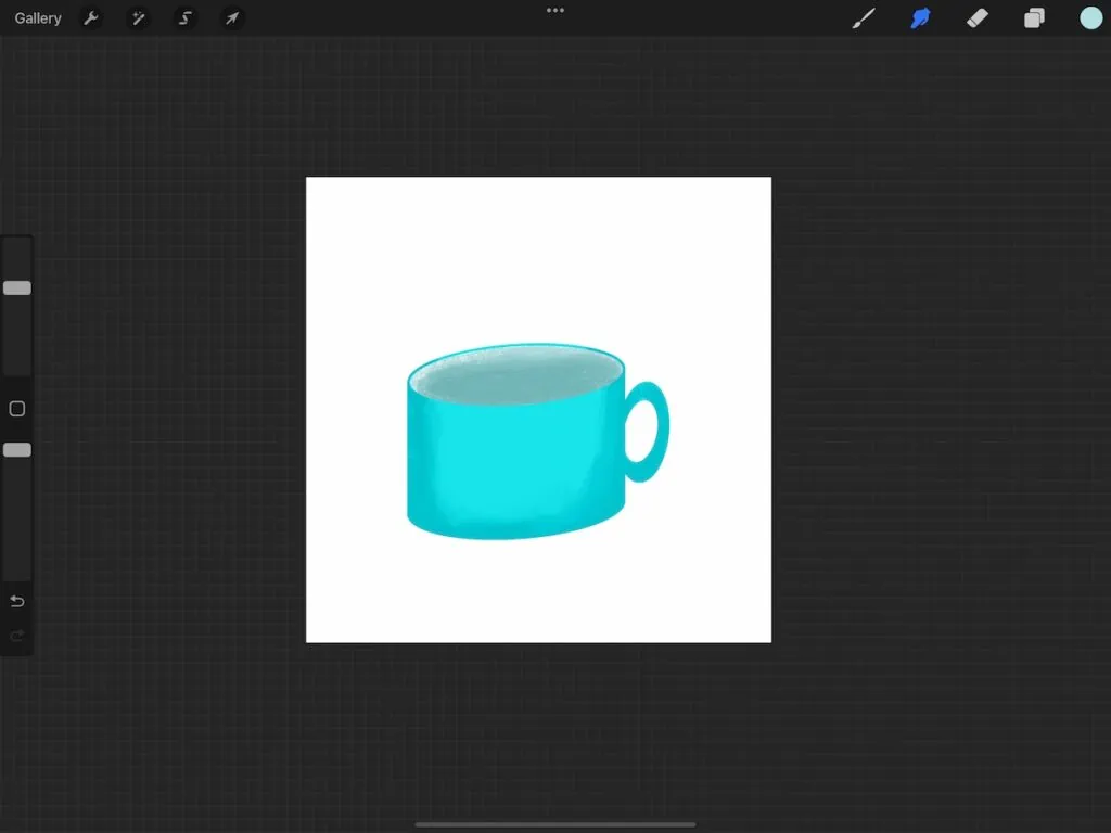 illustrated mug in procreate