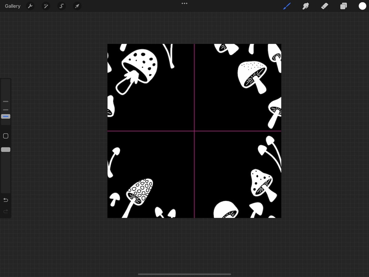 making mushroom pattern in procreate