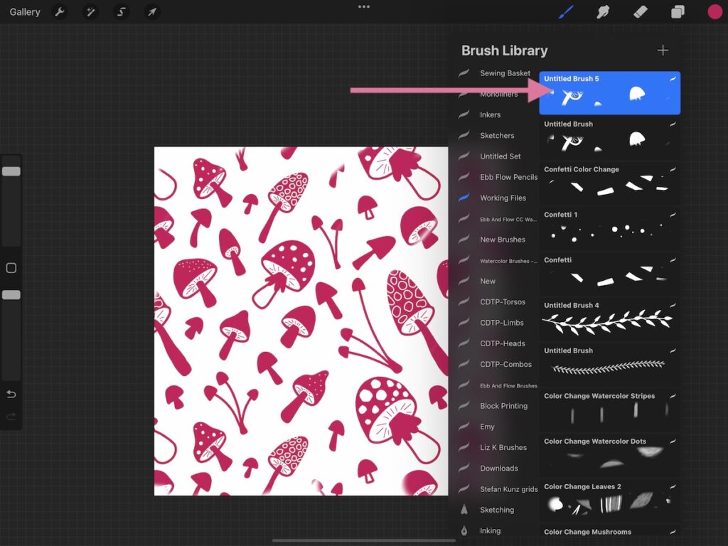 duplicating Procreate brush