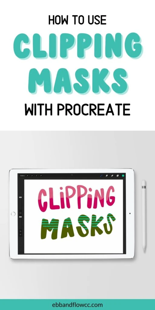 ipad with hand-lettered "clipping mask"