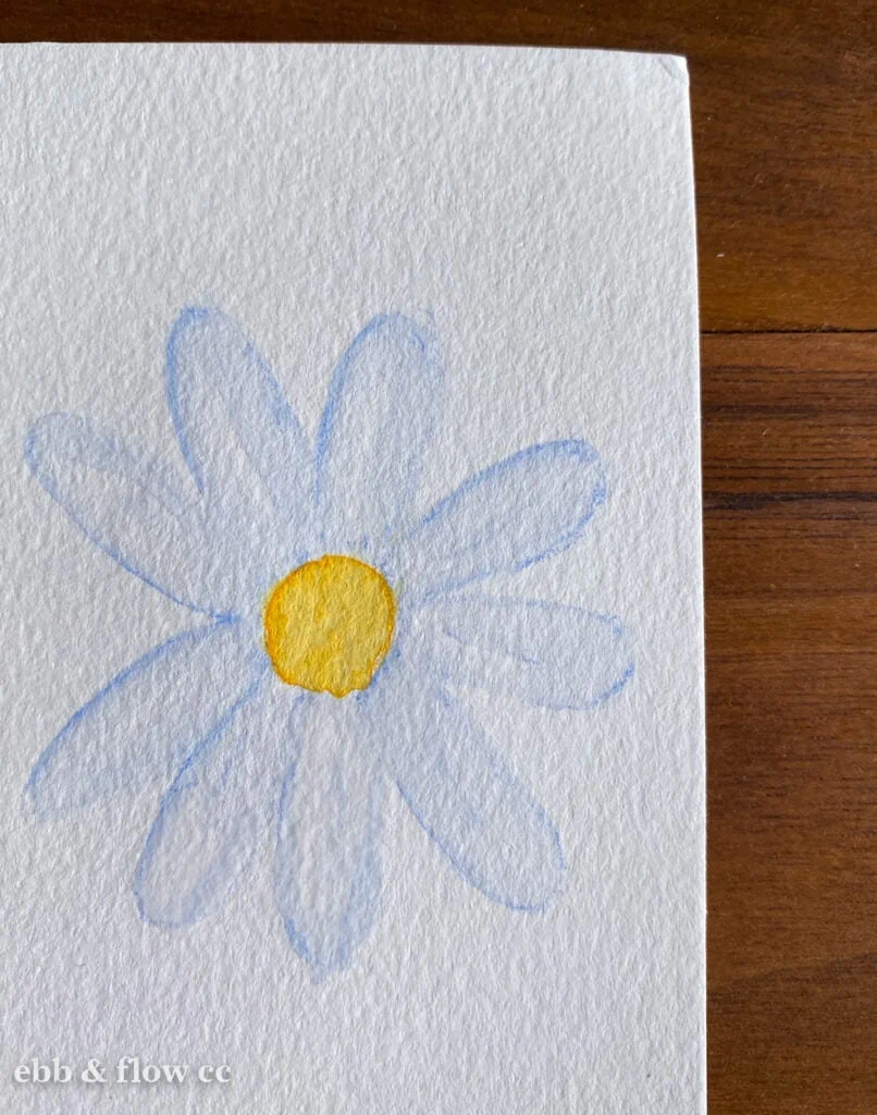 watercolor pencil flower