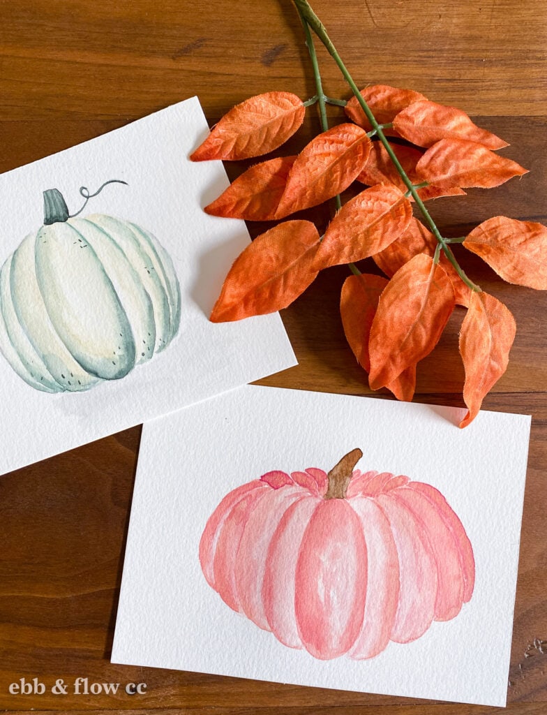 watercolor pumpkin painting