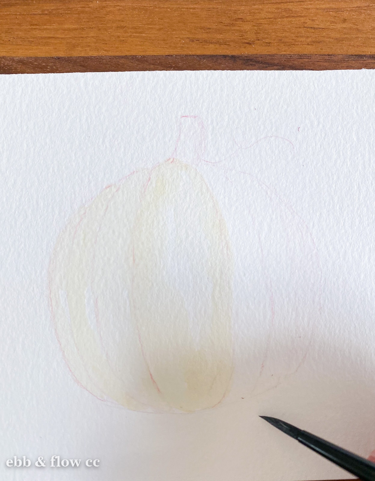 painting watercolor pumpkin