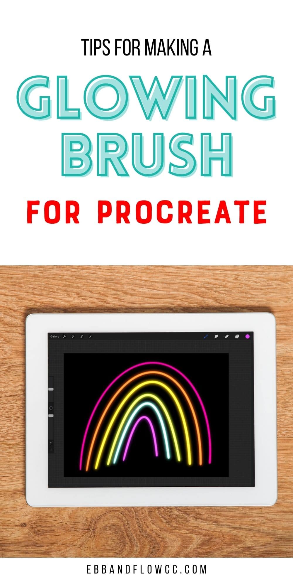 How To Make A Glowing Neon Procreate Brush - Ebb And Flow Creative Co