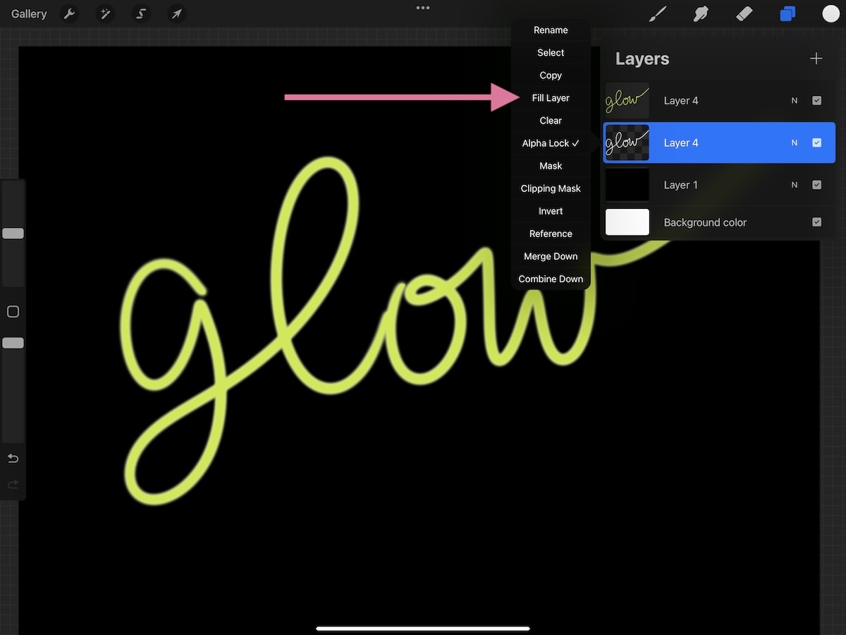 filling layer with white