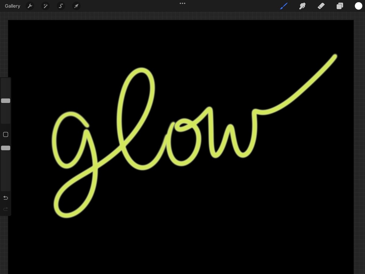 lettering with gaussian blur added