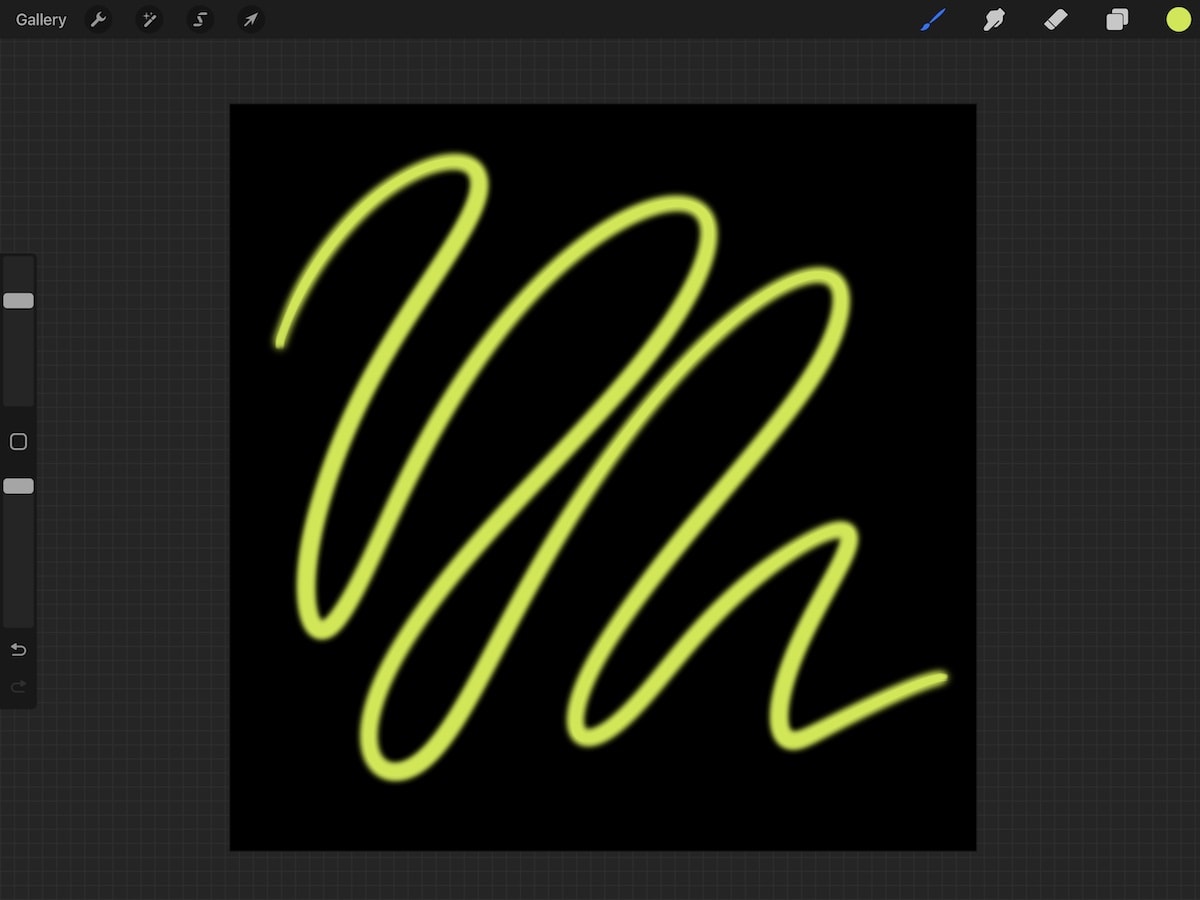 testing glow brush for procreate