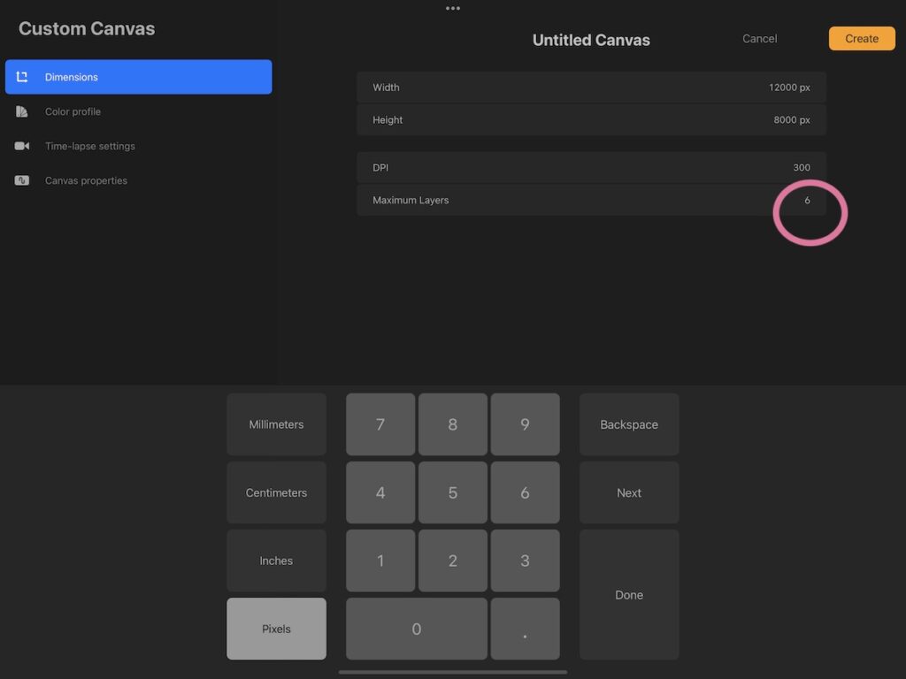 procreate screenshot of layers