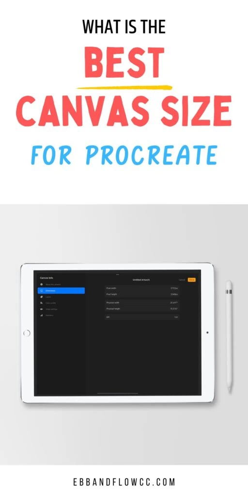 The Best Canvas Size for Procreate - Ebb and Flow Creative Co