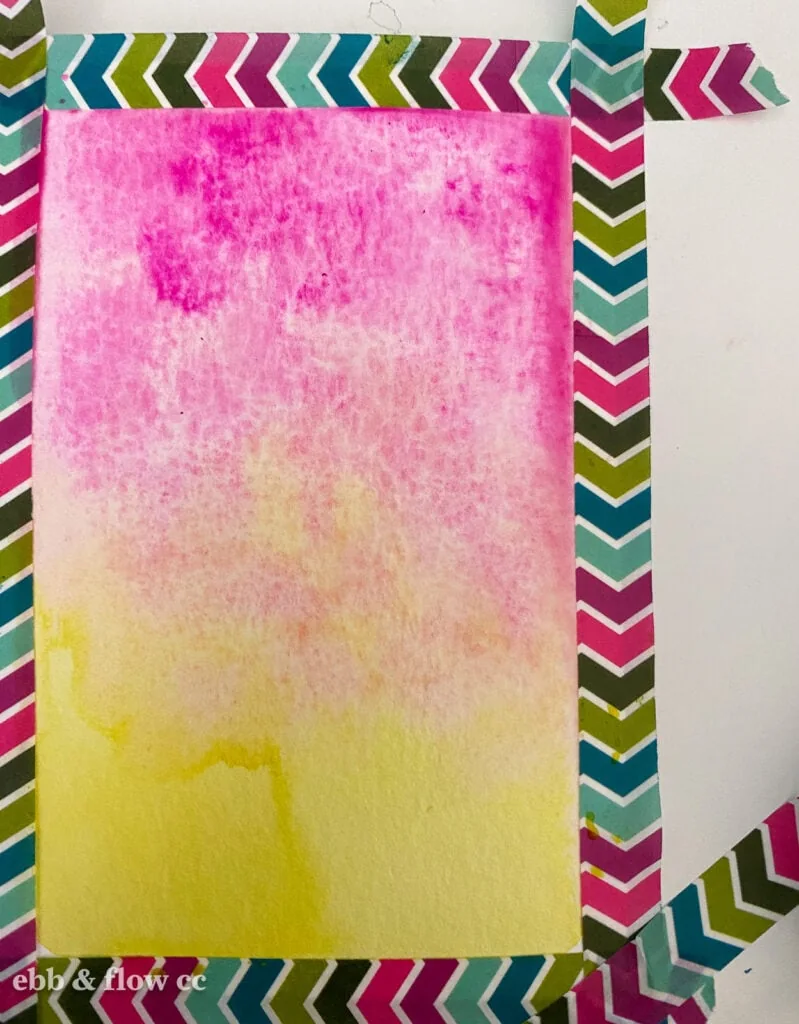 pink and yellow watercolor gradient