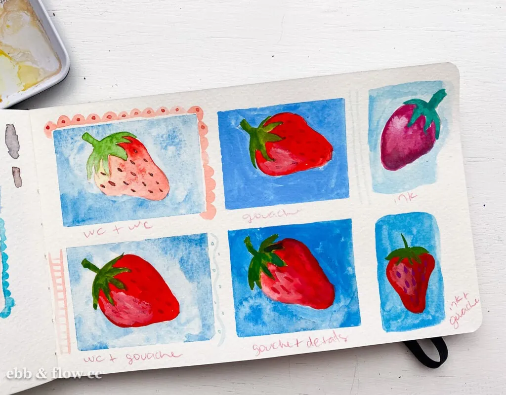 paintings of strawberries