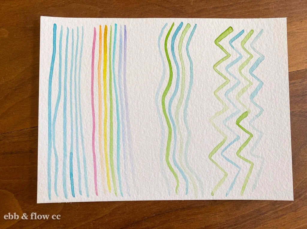 watercolor stripes