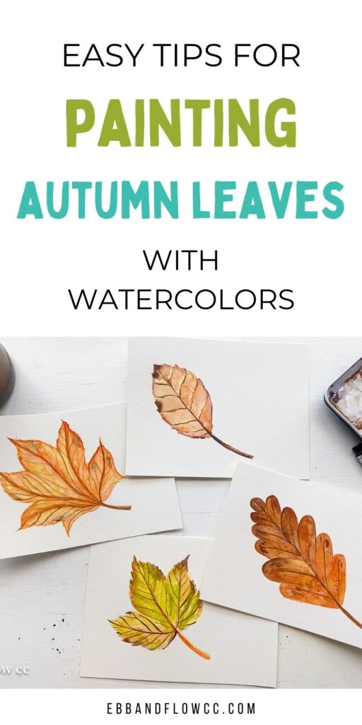 watercolor leaf paintings