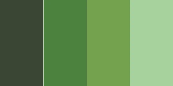 green monochromatic color scheme