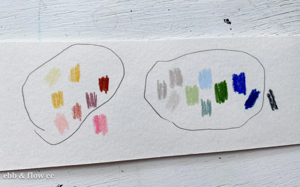 color palettes from colored pencils