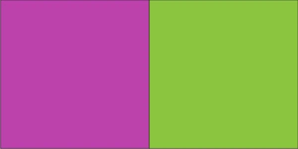 complementary color scheme of red-violet and yellow-green