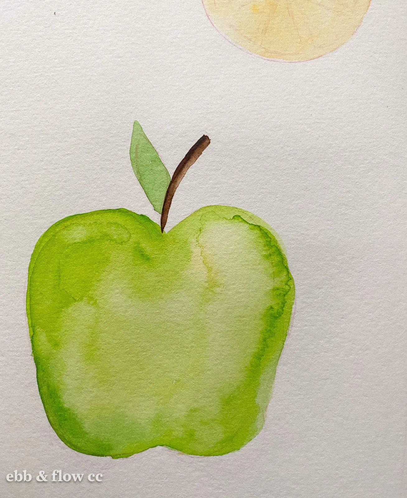 watercolor apple painting