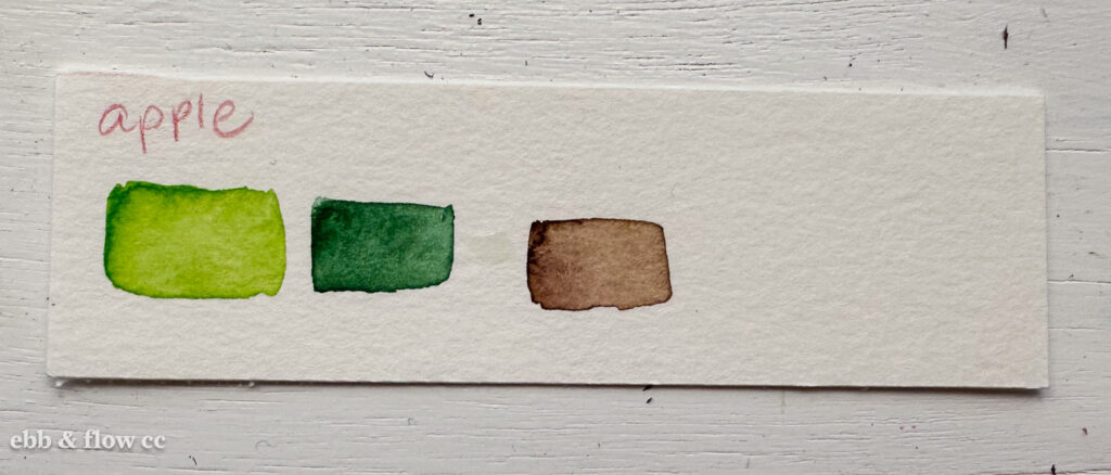 paint swatches for green apples