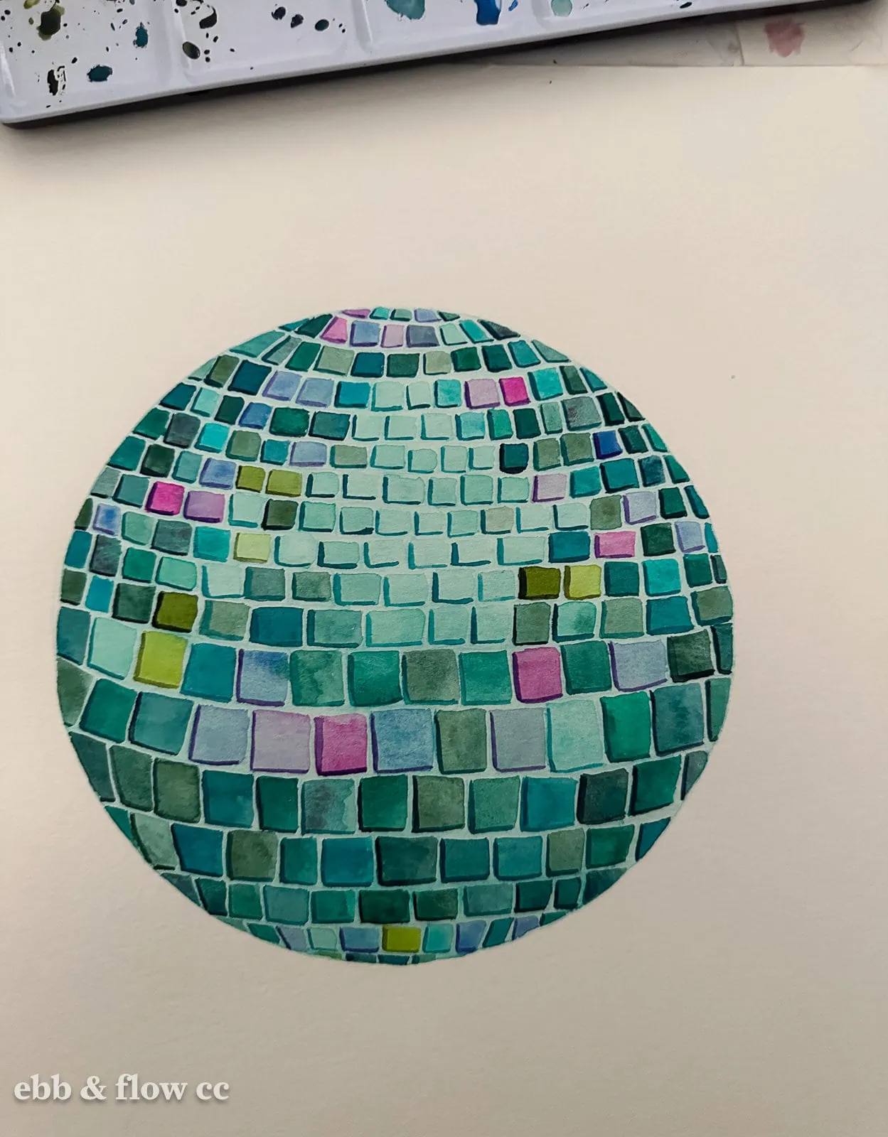 disco ball painting