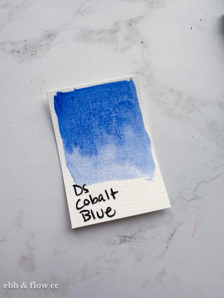 cobalt blue watercolor paint swatch