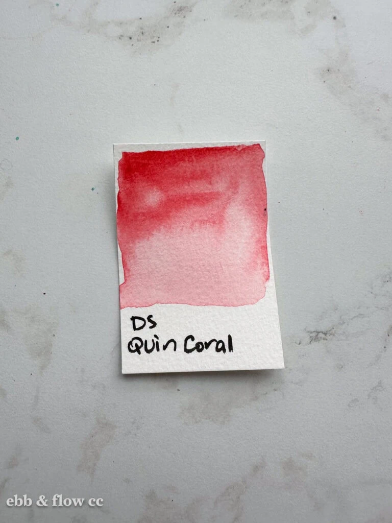 red watercolor paint swatch