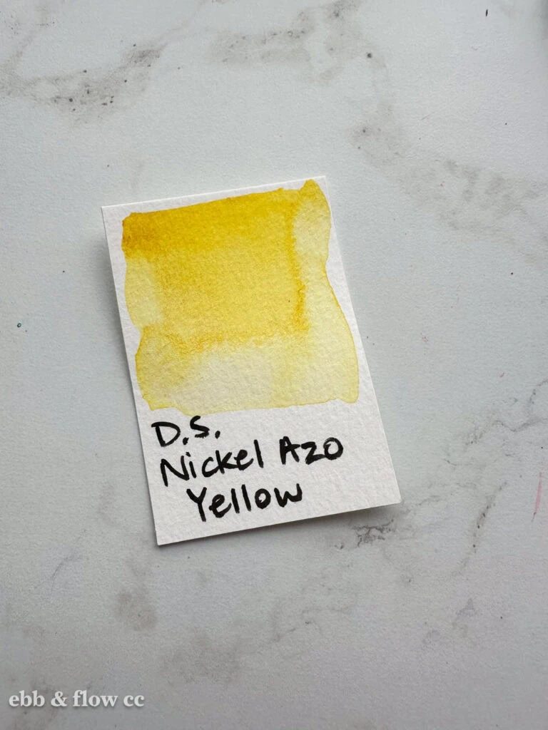yellow watercolor paint swatch