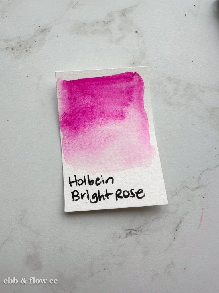 bright rose watercolor paint swatch