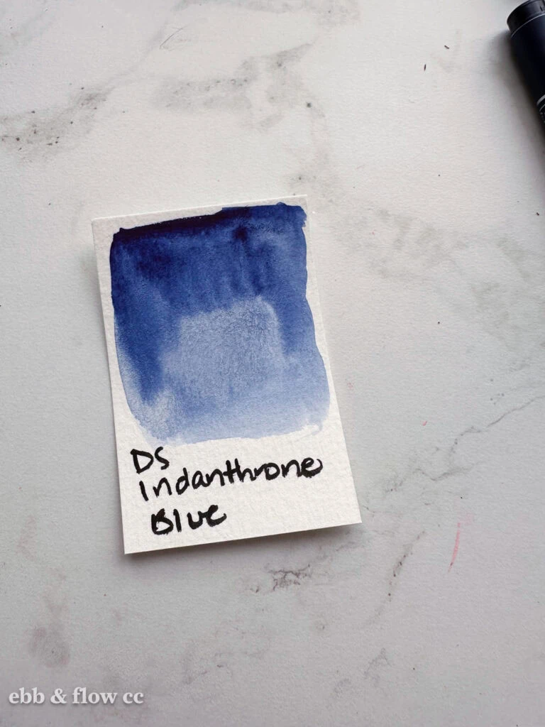 indanthrone blue watercolor paint swatch