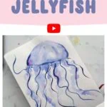jellyfish painting in sketchbook