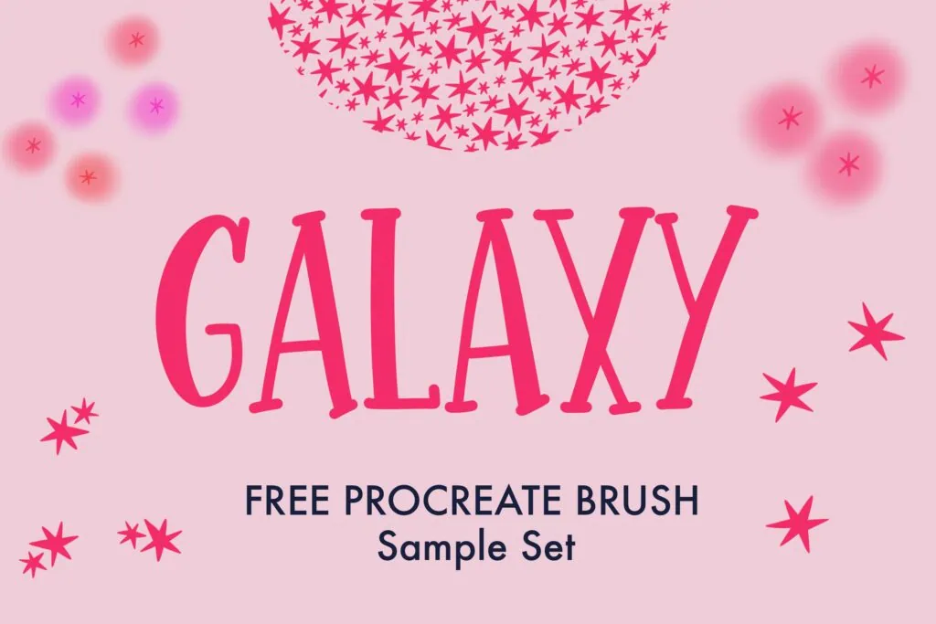 galaxy star procreate brush set